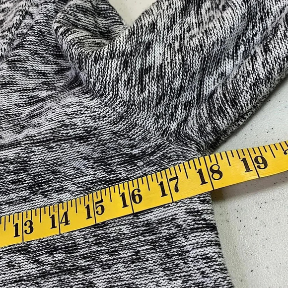 EXPRESS Long Sleeve Shawl Collar Knit Sweater Pullover Women Size S Marled Gray - Picture 6 of 11